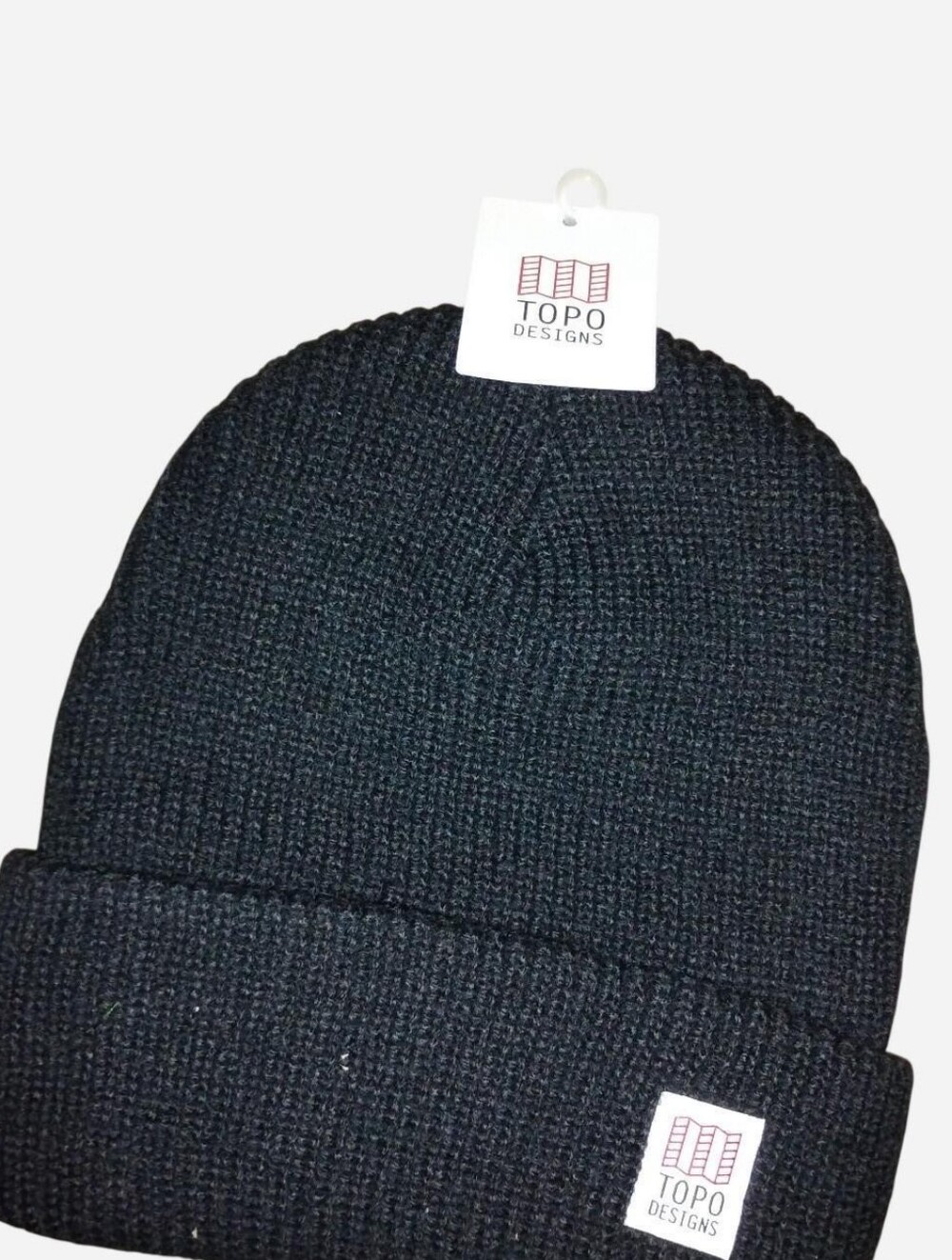 Topo Designs Black Watch Cap Beanie NWT